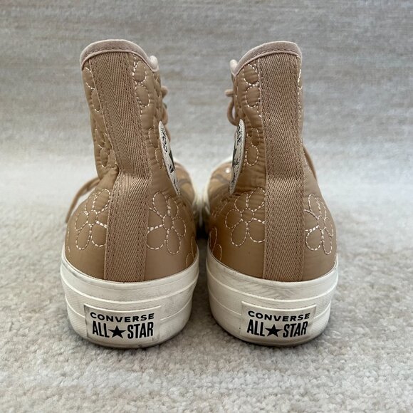 Converse All Star Lift Quilted High Top Platform Sneakers Shoes 10.5 - Picture 6 of 10